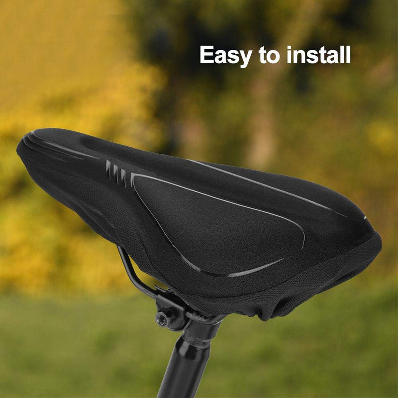 [Australia] - Keenso Comfortable Bike Thickening Saddle Cover for Padded Bicycle Saddle with Soft Cushion Replacement Improves Riding Comfort Large 