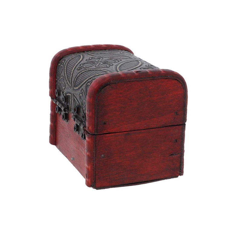 [Australia] - SandT Collection 3 Inch Wooden Keepsake Treasure Chest Trinket Box - Flower 