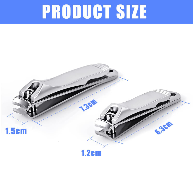 [Australia] - Nail Clippers -2pc Sharp Nail Cutter Set Professional Toenail Clippers Sturdy Finger Nail Clippers for Men with Case 