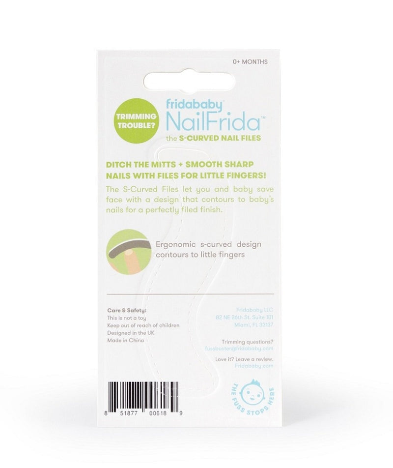[Australia] - Fridababy NailFrida The S-Curved Nail Files (5 Pack) White 