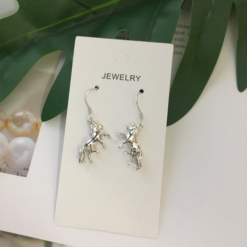 [Australia] - Unicorn Earrings Girls Womens Hypoallergenic Birthday Xmas Prom Party Sterling Silver Unicorn Cute Animal Mother&Daughter Gift Jewelry Set for Teens Women 