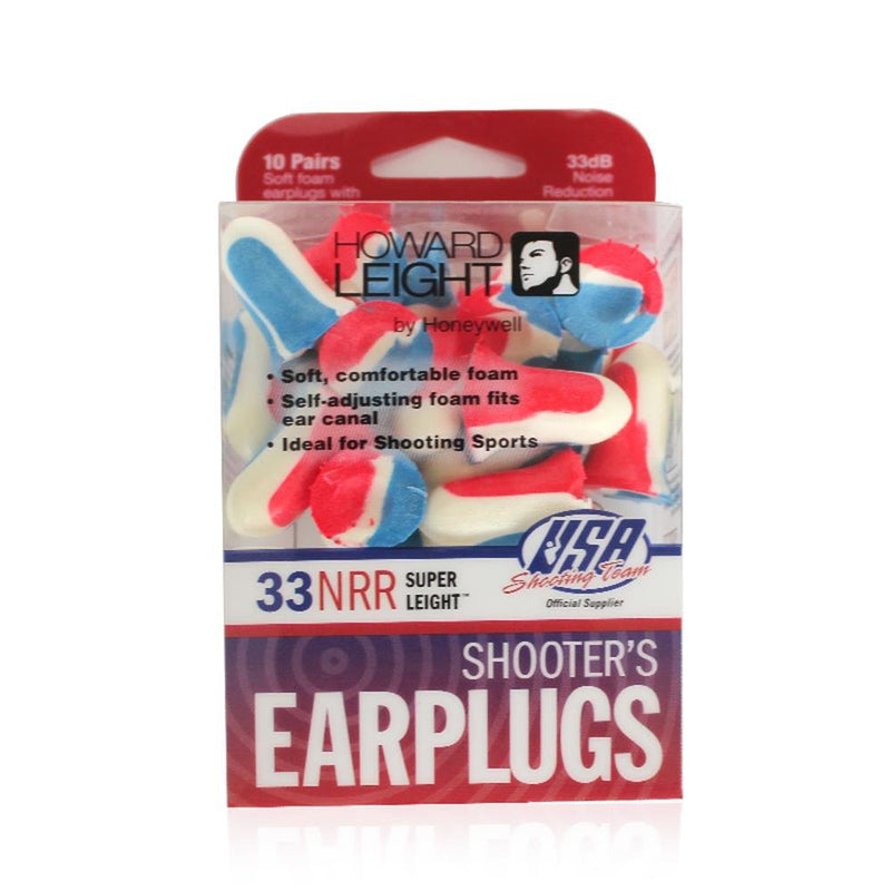 [Australia] - Howard Leight by Honeywell Super Leight USA Disposable Foam Shooting Earplugs, 10-Pairs (R-01891) 10 Pairs, USA Design 