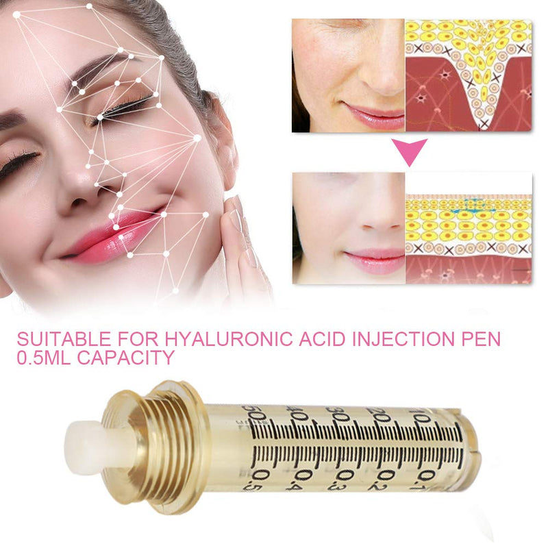 [Australia] - 10pcs 0.5ml hyaluron pen ampoules, Syringe Needle Hyaluronic Acid Injection Pen Accessory 