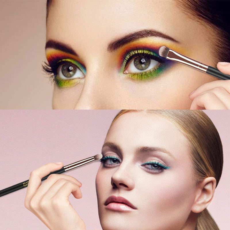 [Australia] - MSQ Eye Makeup Brushes 12pcs Rose Gold Eyeshadow Makeup Brushes Set with Soft Synthetic Hairs & Real Wood Handle for Eyeshadow, Eyebrow, Eyeliner, Blending(without bag) Standard 
