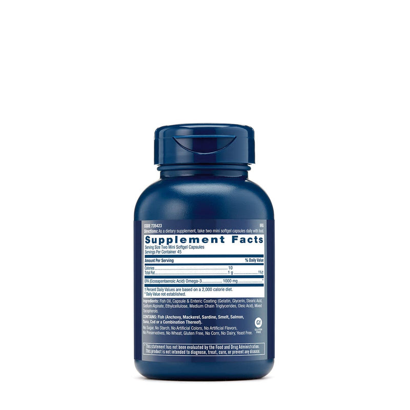 [Australia] - GNC Triple Strength EPA 1000mg Mini, 90 Mini Softgels, for Join, Skin, Eye, and Heart Health 