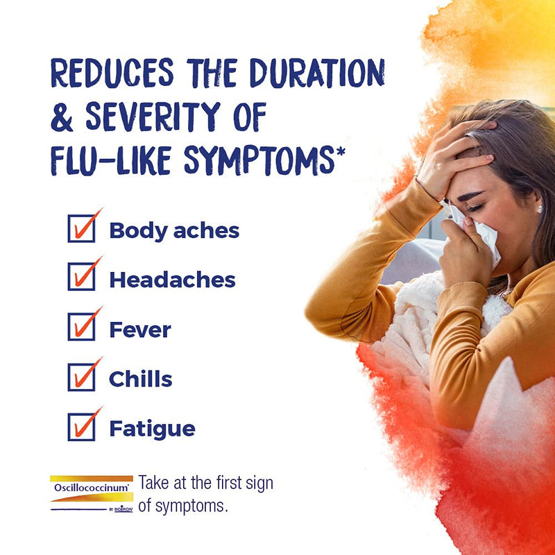 [Australia] - Boiron Oscillococcinum Natural Relief for Flu-Like Symptoms of Body Aches, Headache, Fever, Chills, and Fatigue - 30 Doses 30 Count (Pack of 1) 