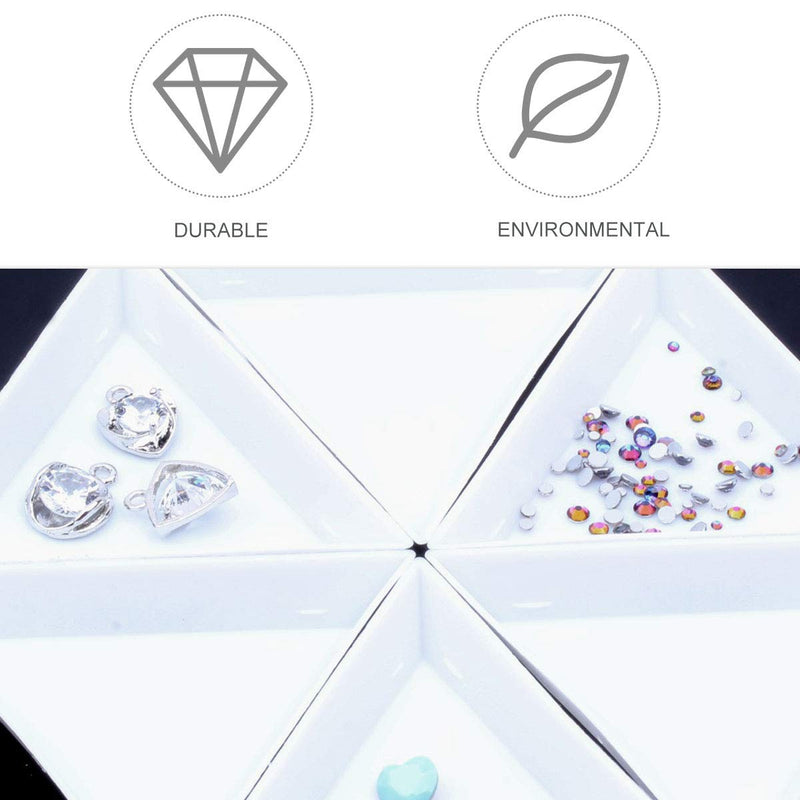 [Australia] - Artibetter 10PCS Plastic Triangle Bead Sorting Trays Nail Art Tray Jewelry Picking Plates for Diamond Jewelry 