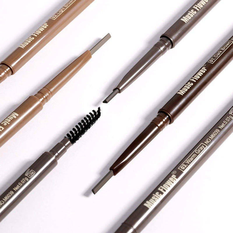 [Australia] - Music Flower Ultra-fine Eyebrow Definer Pencil Long Lasting (Soft Grey) Soft Grey 