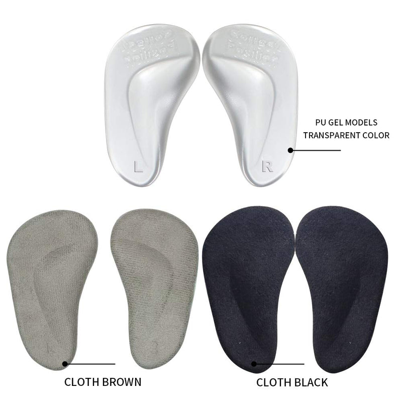 [Australia] - Arch Support Shoe Inserts for Women,Arch Support Insoles for Flat Feet Plantar Fasciitis Relieve Pain 12 Pieces Gel Foot Arch Supports Reusable Arch Pads 2 Black，2 Beige，2 Clear 12 Count (Pack of 1) 