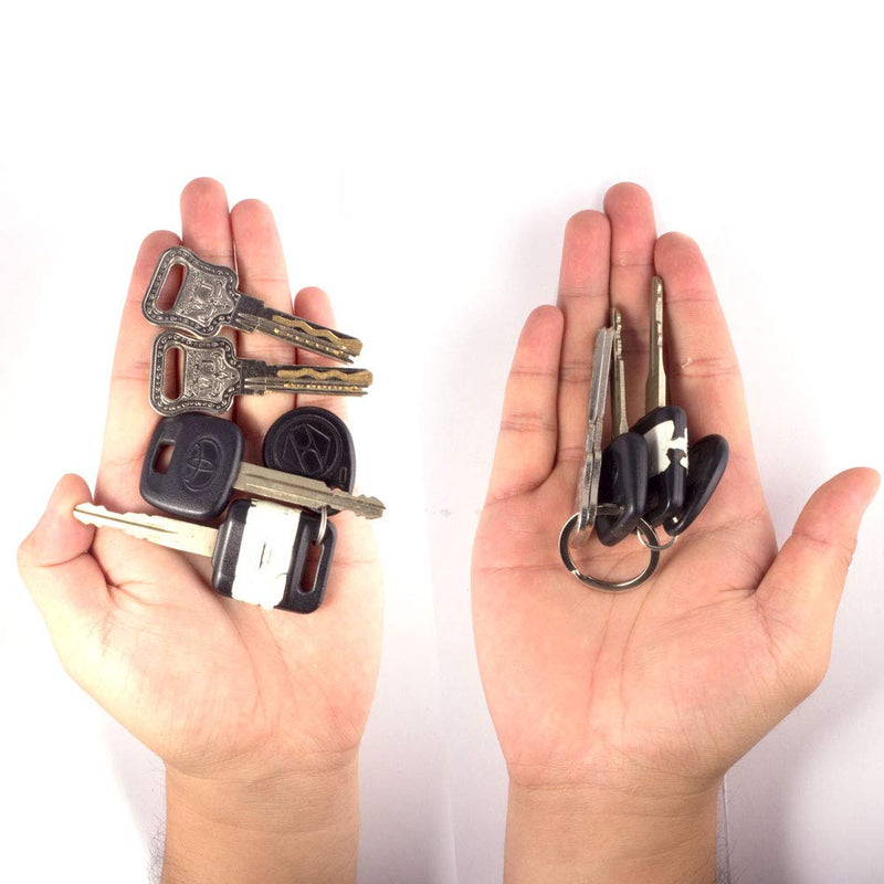 [Australia] - Key Rings,Key Ring Keyring Rustproof, Dog Tag Ring Flat Key Rings Rings Split Keyrings for Home Car Keys Attachment,12 pcs 
