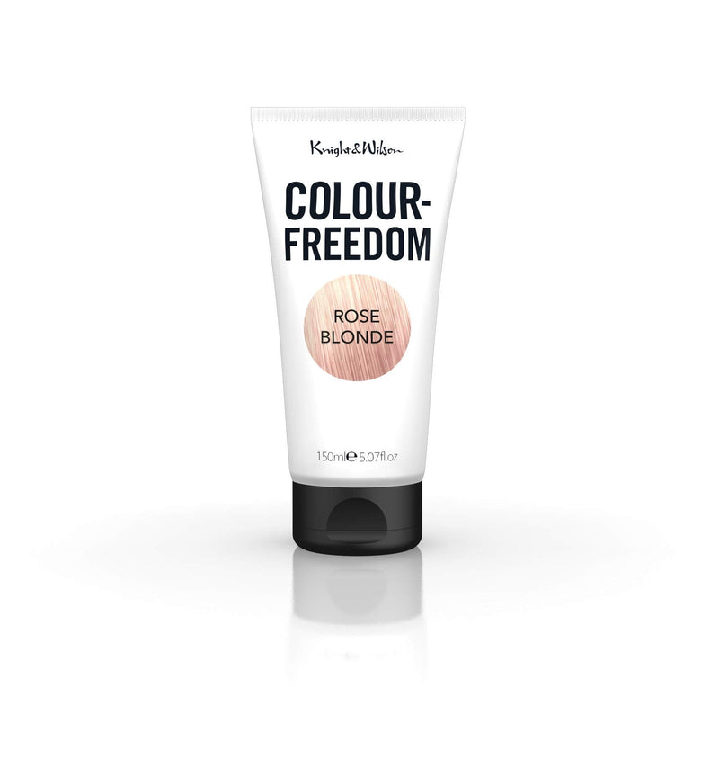 [Australia] - Knight & Wilson Colour-Freedom Rose Blonde Toner, Semi Permanent Bleach-Free Soft Pink Rosy Gold Base Shade, Neutralises Yellow & Brassy Tones, for Naturally Light, Bleached or Coloured Hair (150ml) 150 ml (Pack of 1) 