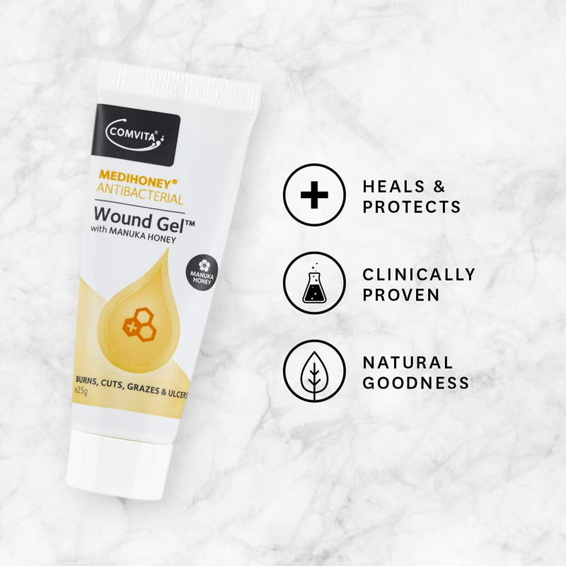 [Australia] - Comvita Medihoney Antibacterial Wound Gel with Manuka Honey (for Burns, Cuts, Grazes & Ezcema Wounds) - 25g 25 g (Pack of 1) 