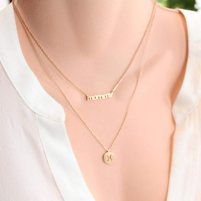 [Australia] - Your Always Charm Zodiac Necklace,Astrology Horoscope Constellation Zodiac Sign Pendant Necklace for Women and Girls gold Aquarius Necklace 