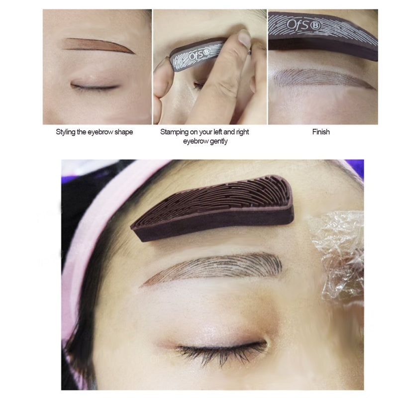 [Australia] - Eye Brow Stamp, Waterproof Makeup EyeBrow Stencil Stamp Tattoo Cosmetic Tool for Eyebrow 