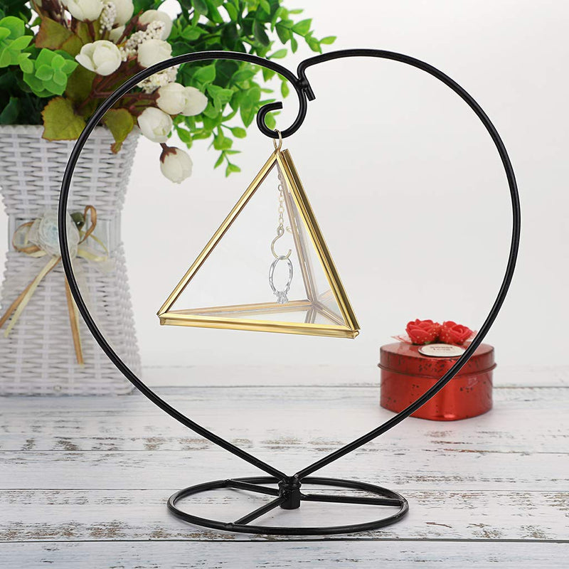 [Australia] - Hipiwe Jewelry Ring Display Holder - Pyramid Ring Holder Geometric Glass Ring Jewelry Box Wedding Ring Bearer Gift Box Hanging Prism Ring Stand Proposal Ring Display Case 