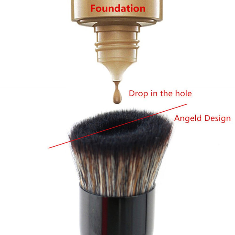 [Australia] - Vela.Yue Liquid Foundation Brush for Natural Flawless Look - Angled Perfecting Face Cream Crease Primer Blending Buffing Make Up Applicator 