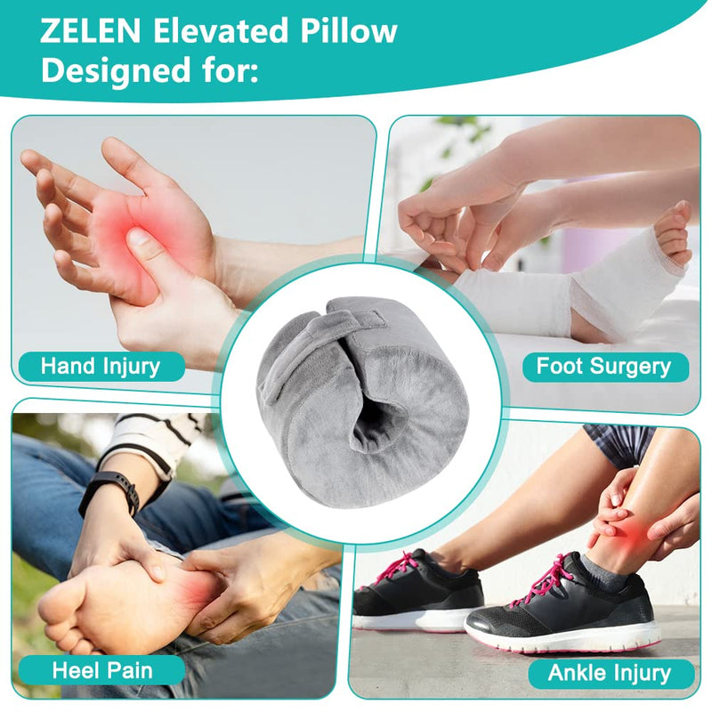 [Australia] - Foot Elevation Pillow Ankle Heel Elevator Wedge Foot Support Pillow Medical Ankle Cushion for Bed Sore Foot Pressure Ulcer Sleeping Feet Leg Rest Elevated Support Foam Surgery Recovery (Small, 1PCS) Small 