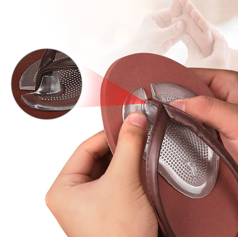 [Australia] - 3 Pairs Non-Slip Silicone Gel Thong Sandal Toe Guards Protectors Self-Adhesive Anti-Skid Silicone Flip-Flops Toe Guards Cushions 