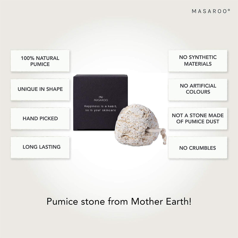 [Australia] - Masaroo Pumice Stone for Feet - Natural Foot Files for Hard Skin - Callus Remover for Feet - Hard Skin Remover Foot - Natural Foot Scraper 