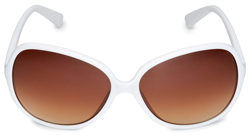 [Australia] - Kids Round Butterfly Shaped UV400 Sunglasses for Girls ages 3 to 12 White | Gradient Amber 