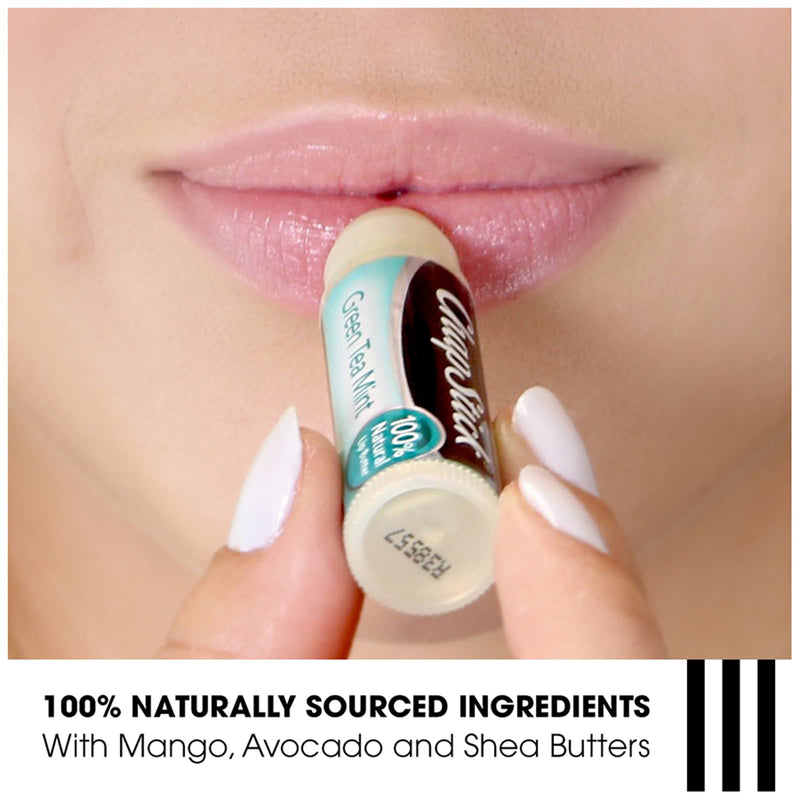 [Australia] - ChapStick 100% Natural Lip Butter (Green Tea Mint, 0.15 Ounce) Flavored Lip Balm Tube, 8-Hour Moisture 