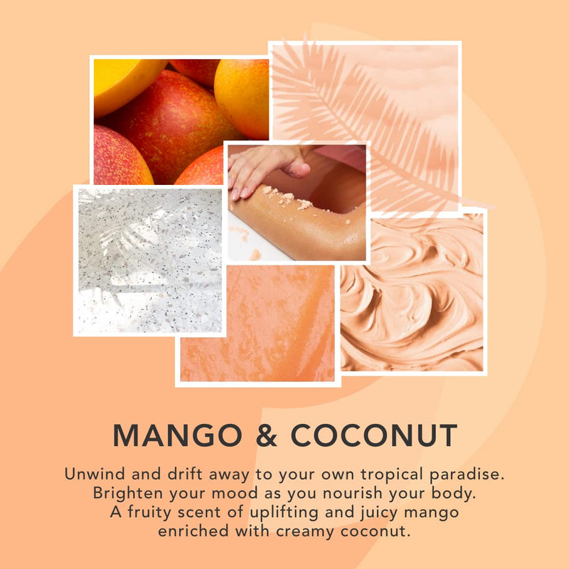 [Australia] - Sunday Rain Polishing Body Scrub for Extra Smooth & Soft Skin, Vegan and Cruelty-Free, Tropical Mango Butter and Coconut Oil, 265g Mango & Coconut 
