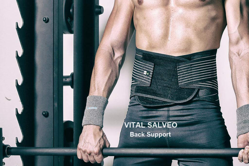 [Australia] - Vital Salveo-Adjustable Lower Back Support Back Brace Relieve Back Pain Lifting Work Scoliosis Brace Sciatica C-Fit(Large) Large 