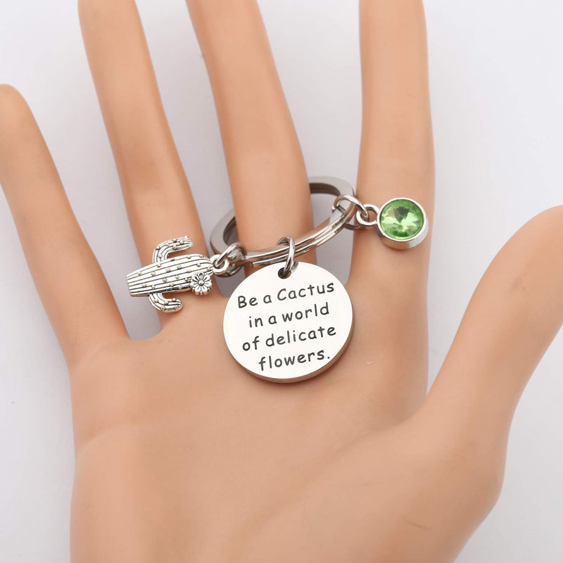 [Australia] - AKTAP Saguaro Gift Cactus Keychain Be A Cactus in A World of Delicate Flowers with Cacti Charm Inspirational Jewelry Gift Cacti Keychain 