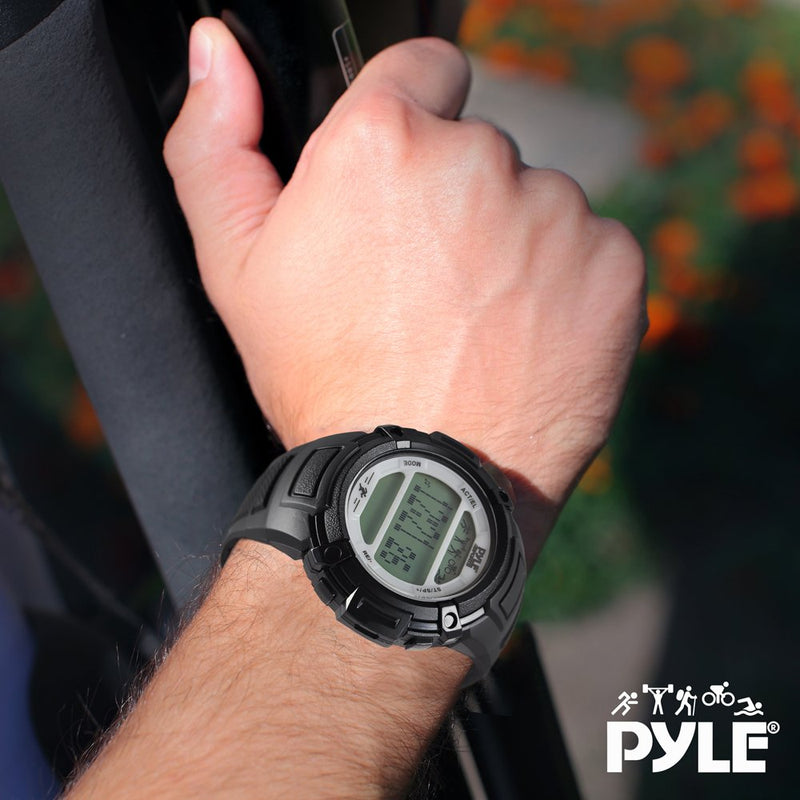 [Australia] - Digital Multifunction Sports Wrist Watch - Smart Fit Classic Men Women Sport Running Training Fitness Gear Tracker w/ Sleep Monitor, Pedometer, Alarm, Stopwatch, Backlight - Pyle PAST44SL (Silver) 