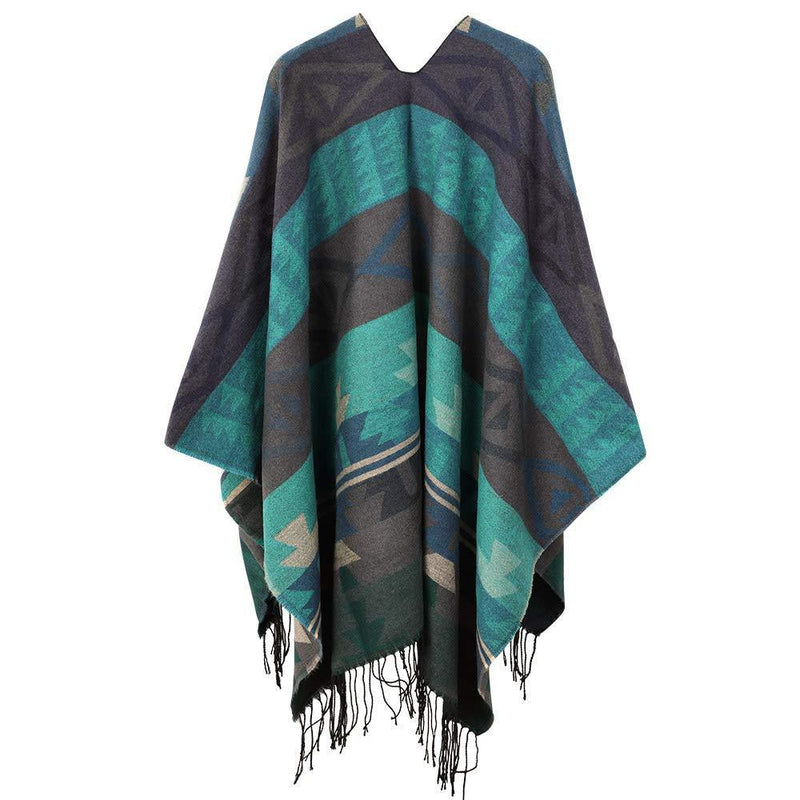 [Australia] - Superora Women's Scarf Wrap Shawl Scarves Cape Tartan Blanket with Tassel 130 x 150 cm Green 