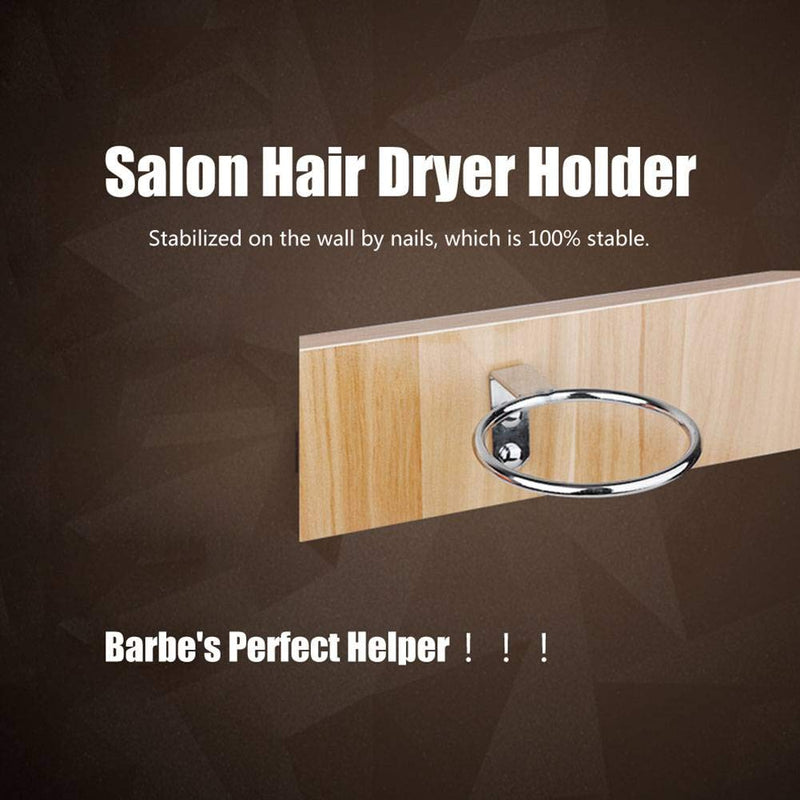[Australia] - ANGGREK Hair Dryer Holder Stainless Steel Wall Mount Hair Dryer Stand Rack Hairdressing Dryer Hanger Bathroom Storage Organizer 