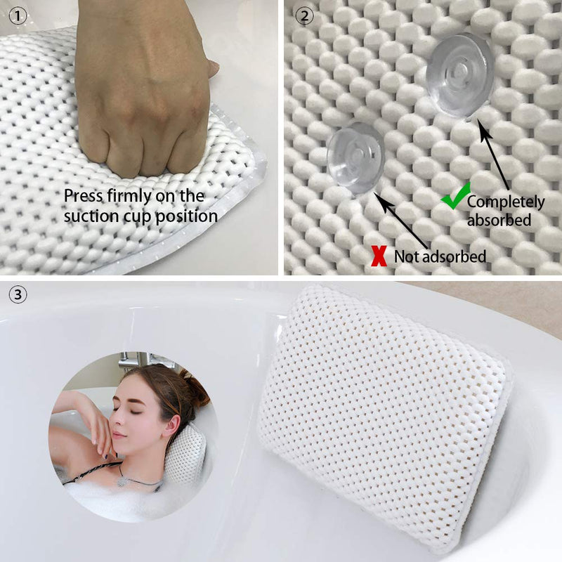 [Australia] - Bathtub and Spa Pillow with Suction Cups(Hankey YP01) 