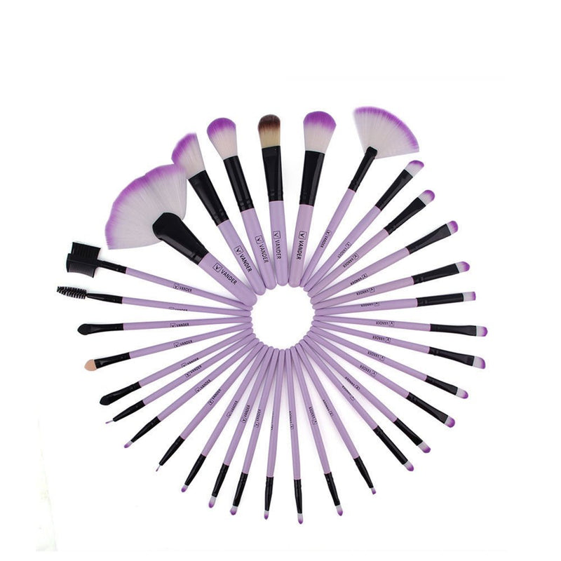 [Australia] - Make up Brushes, VANDER Professional 32pcs Makeup Brush Set, Makeup Brushes Set Foundation Blending Cosmetic Brush Set Kit,Purple Purple 