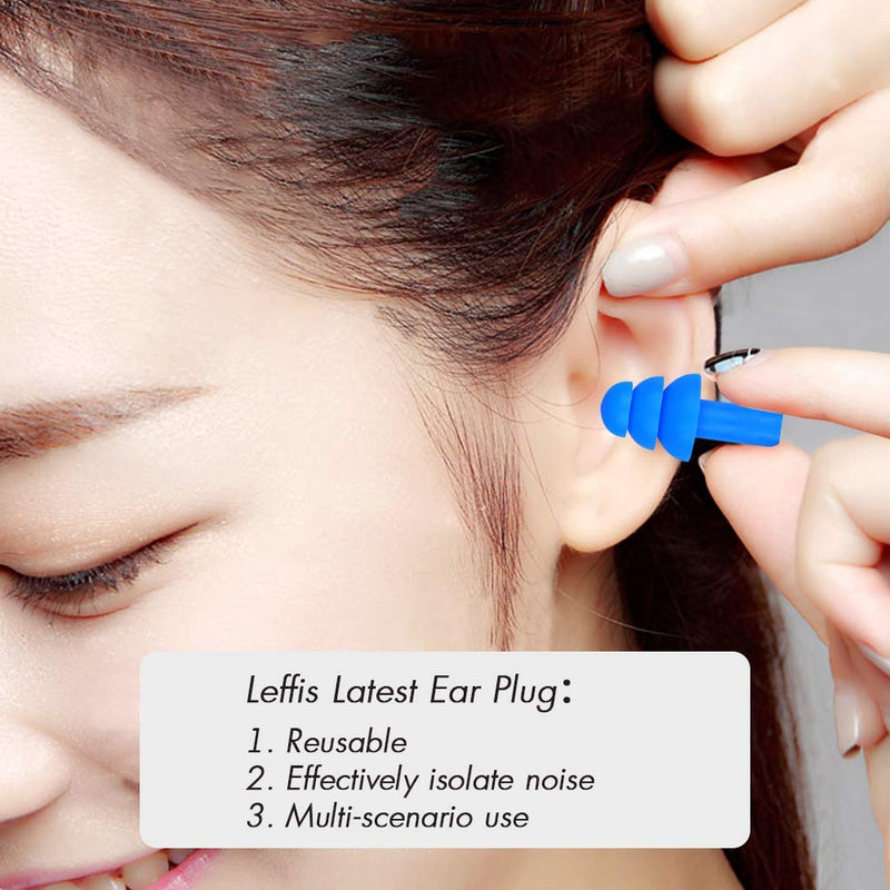 [Australia] - 50 Pairs Ear Plugs for Sleeping Noise Cancelling, Reusable Silicone Sound Blocking Earplugs, Waterproof Noise Reduction Ear Plugs for Shooting, Swimming, Concerts, Snoring 