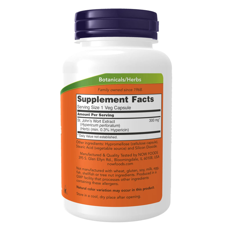 [Australia] - NOW Supplements, St. John's Wort (Hypericum perforatum) 300 mg, Standardized Extract, 250 Veg Capsules 