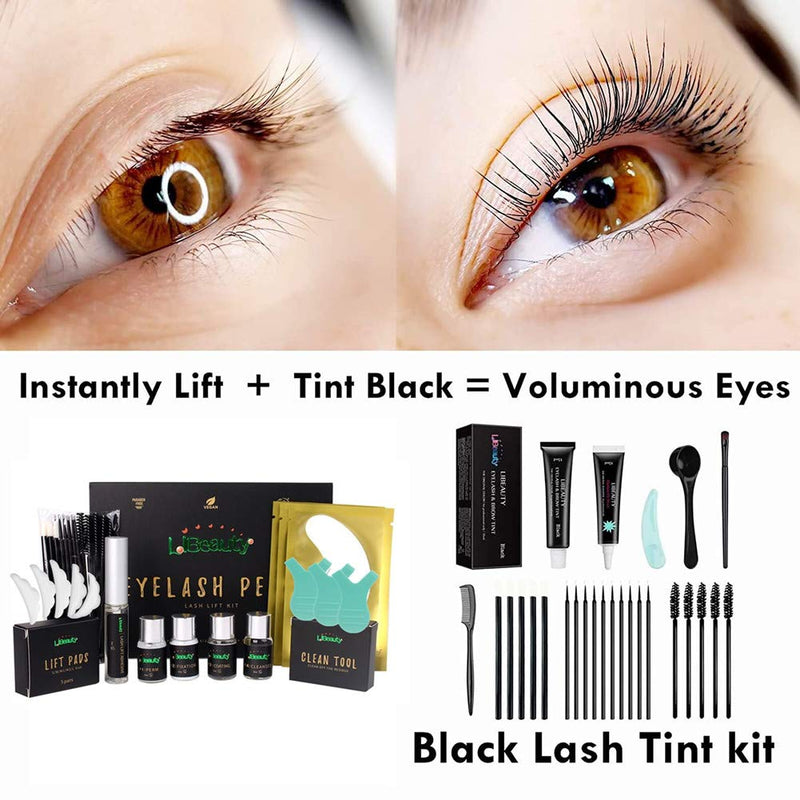 [Australia] - Libeauty Lash Lift and Tint Kit, Brow Lamination and Tint Kit, Black Eyelash Dye and Lift 2 in 1, Voluminous Tinting Make Lash Lifted and Black 6-8 Weeks KERATIN DIY at Home (lash lift&tint kit) lash lift&tint kit 