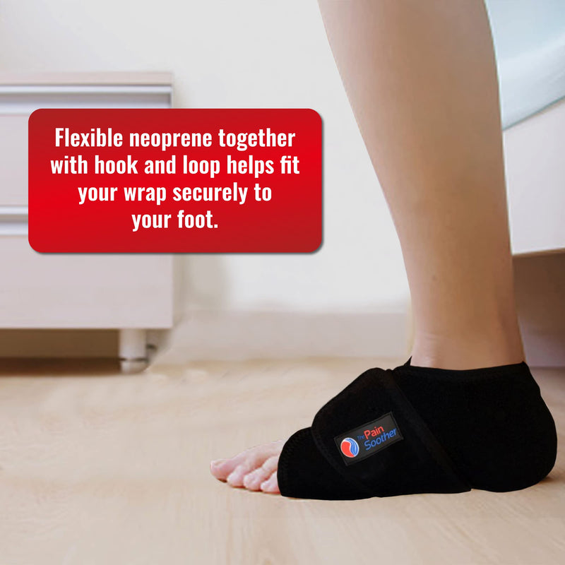 [Australia] - Reusable Hot Foot & Cold Ice Pack Wrap for Plantar Fasciitis, Heel Spurs, Arch Pain, Sore Feet, Swelling - Extra Gel Pack Included (Large) HSA or FSA Eligible Large (Pack of 1) 