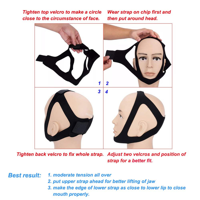 [Australia] - CPAP Chin Strap No Itchy No Odor No Stain, for Small to Medium Size, CPAP Supplies for Sensitive Skin, Non-invasive Anti Snoring Chin Strap wo Irritation, Open Mouth Breathing Prevention Strap 