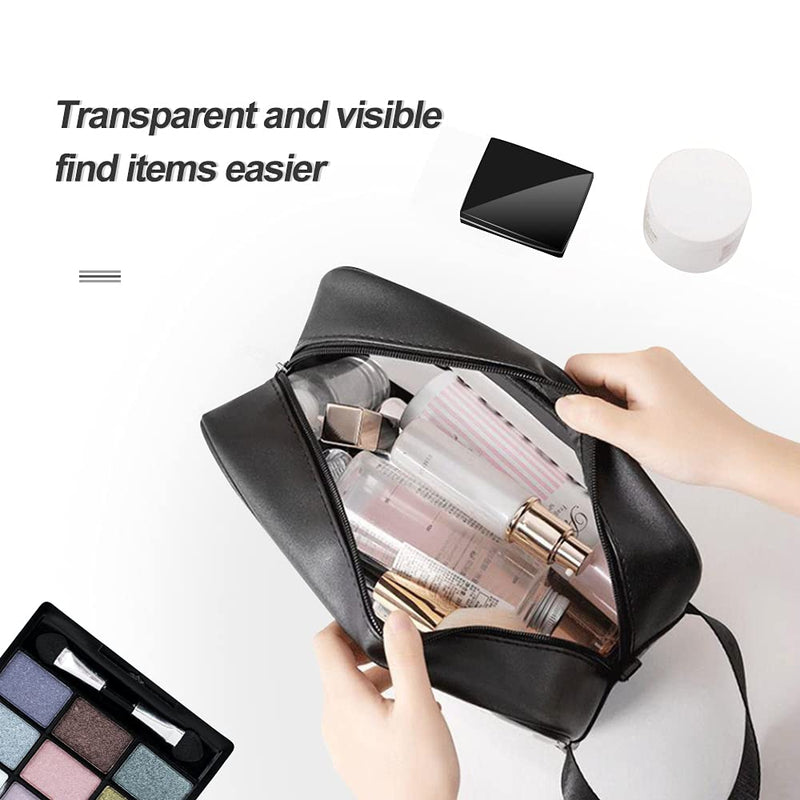 [Australia] - Clear Toiletries Bag, Clear Makeup Bags Waterproof Travel Toiletries Bag PVC Travel Wash Bag Portable for Women Men(M) M 