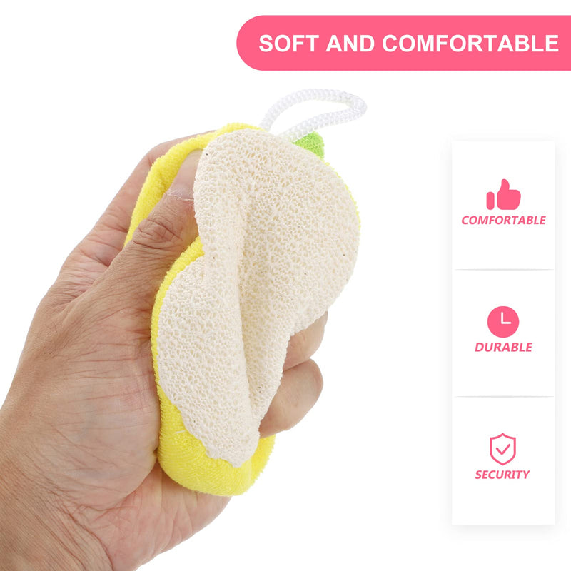 [Australia] - Lurrose 6pcs Kids Bath Sponge Cute Fruit Shape Body Loofah Shower Scrubber Exfoliating Washer Bath Ball Pouf Towel for Baby Toddler 