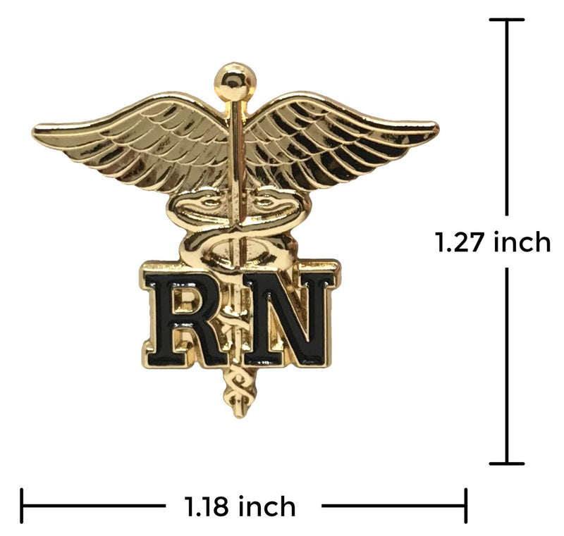 [Australia] - Registered Nurse Emblem Lapel Pin - Letters on Caduceus Brooch - RN Medical Ceremonie Clip Registered Nurse 