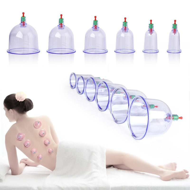 [Australia] - Cupping set, cupping glass set, cupping glasses Professional Chinese cupping therapy set with pump handle and 12 suction cups for the vacuum cupping set 