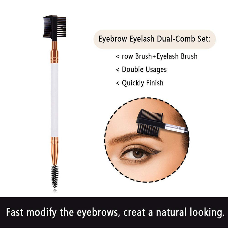 [Australia] - 3 Pcs Two in One Brushes, Mascara Brushes, Makeup Eyebrow Brush & Eyelash Comb, Eyebrow Eyelash Dual-Comb Extension - Beauty Cosmetic Tool for Professional and Travel 