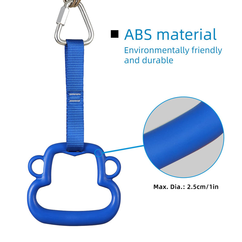 [Australia] - Kids Colorful Gymnastic Rings Backyard Playground Play Sets for Obstacle Ring, Monkey Ring, Climbing Ring Training (3 PCS) 