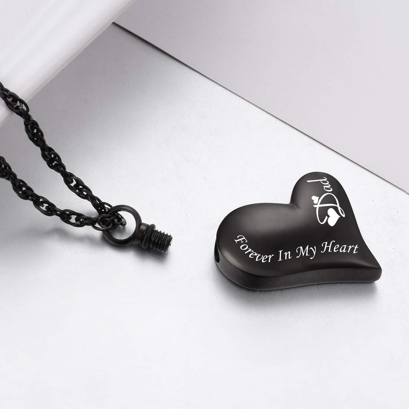 [Australia] - XIUDA Urn Necklace for Ashes Forever in My Heart Pendant Cremation Necklace Stainless Steel Ashes Jewelry for Dad Mom 