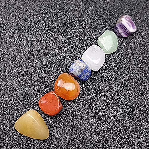 [Australia] - Premium Healing Crystals Kit in Gift Box - 7 Chakra Set Tumbled Stones, 7 Chakra Stone Set Meditation Stone Yoga Amulet With Gift Box 