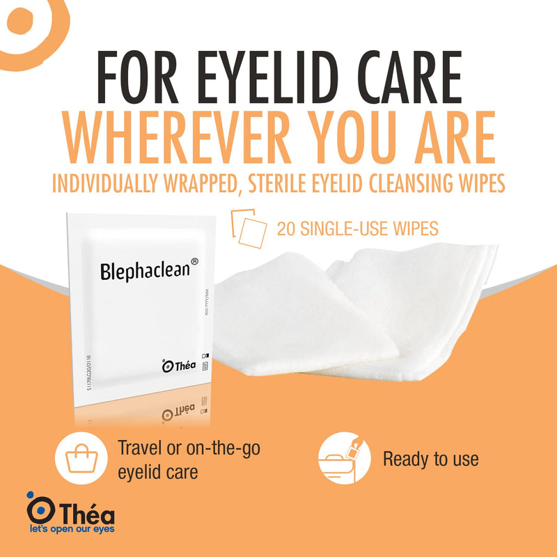 [Australia] - 60 Blephaclean Sterile Daily Eyelid Wipes For Blepharitis | Cleaning Hygienic Moisturising Eyelid Wipes for Sensitive Skin, 20 wipes x 3 pack 20 Count (Pack of 3) 