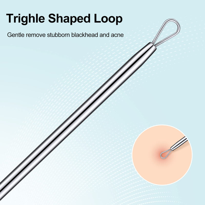 [Australia] - 2 Pcs Titanium Lancet Needle Blackhead Remover Tool Pimple Popper Tool Kit Professional Facial Milia Removal Blackhead Extractor Tool Comedone Zit Whitehead Blemish Extraction Tools 