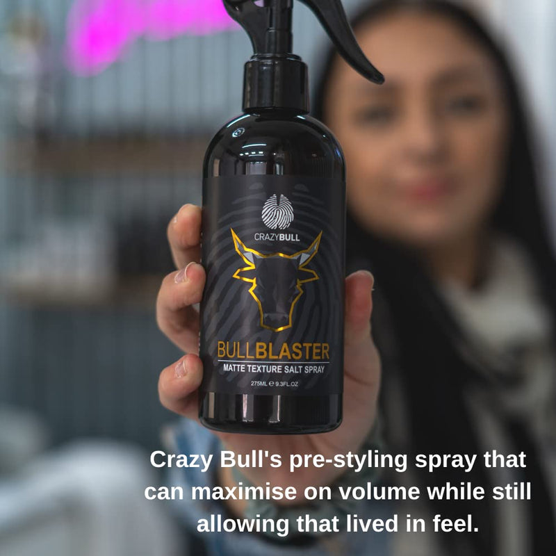 [Australia] - Crazy Bull Sea Salt Spray - Vegan & Water-Based Bull Blaster with Natural Matte Finish & Firm Hold - Thickening & Volumising Texture Hair Styling Product for Men & Women, Citrus Scent 