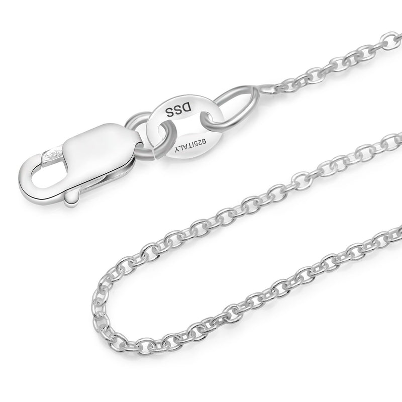 [Australia] - 925 Sterling Silver .8MM Cable Chain Lobster Claw Clasp 16-30" 30.0 Inches .8 MM 